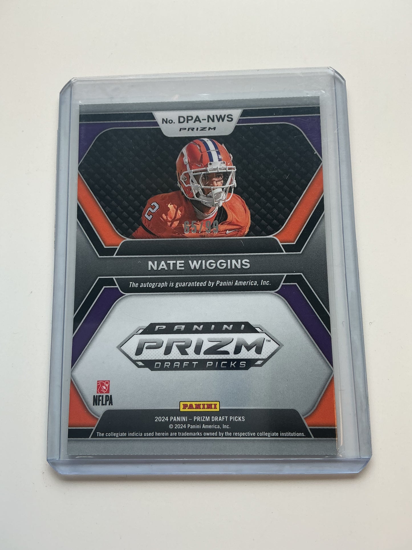 Nate Wiggins Autographed 65/99 Rookie Card