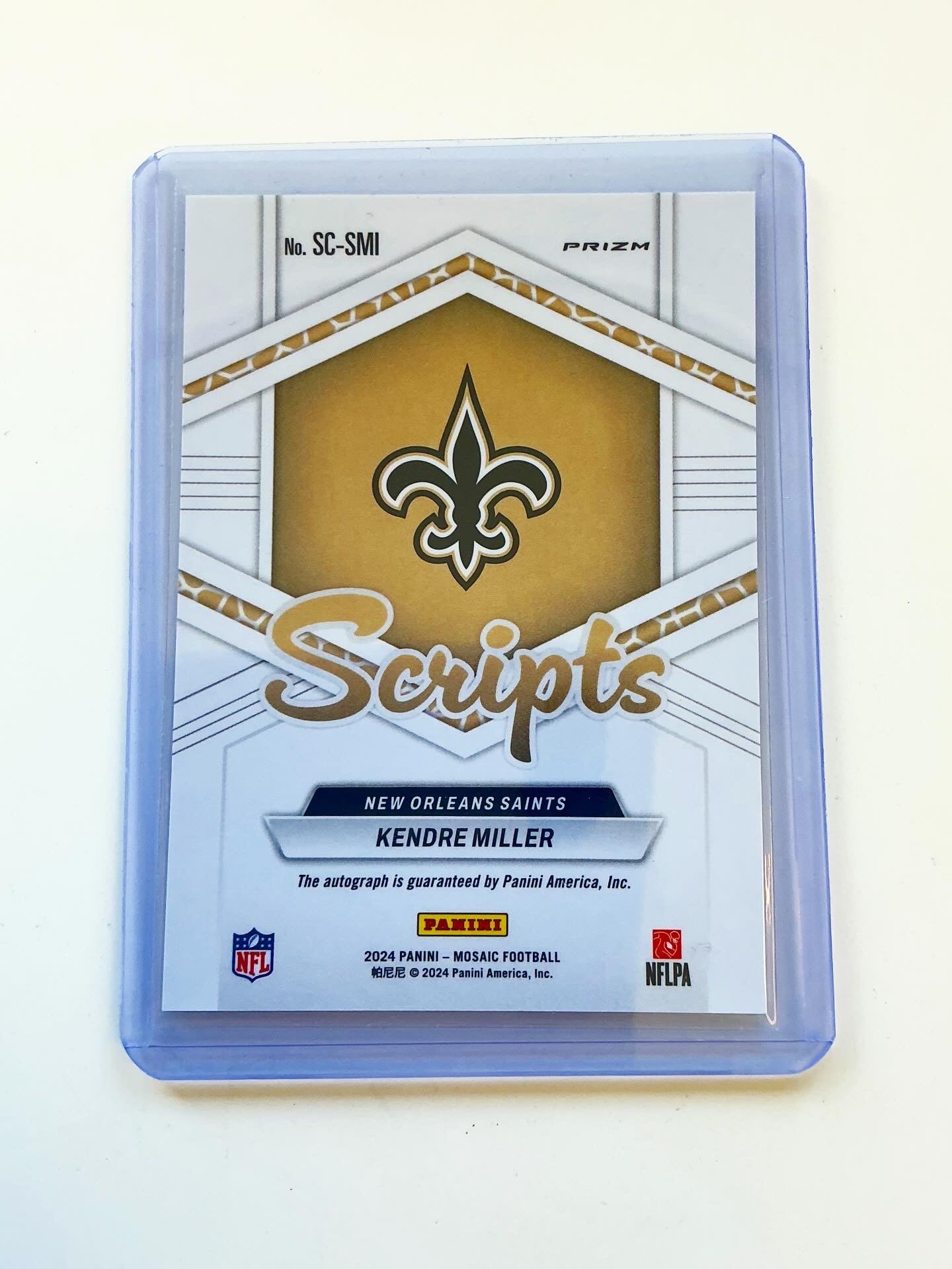 Kendre Miller Autographed Card