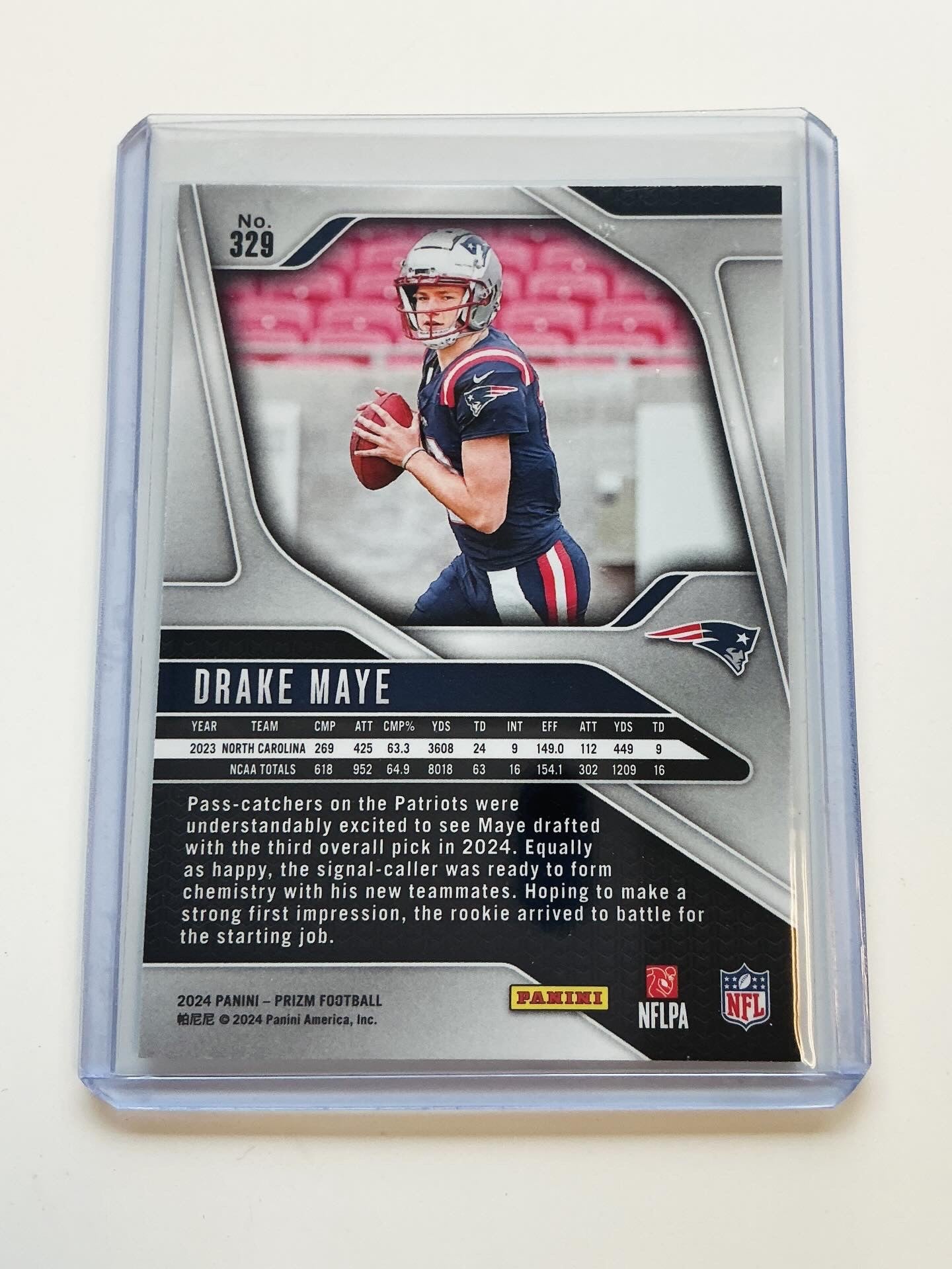 Drake Maye Prizm Rookie Card