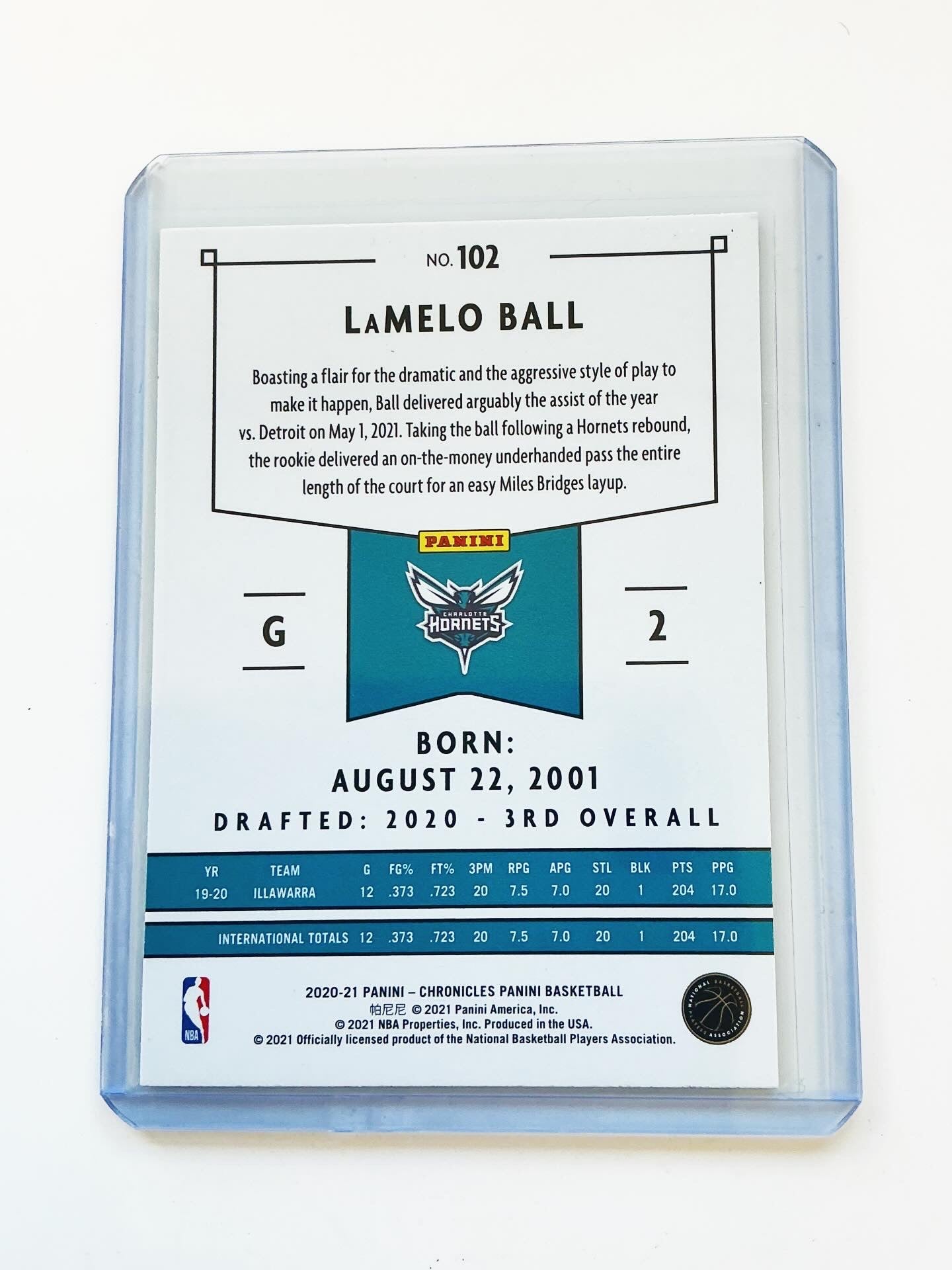 LaMelo Ball Panini Chronicles Rookie Card