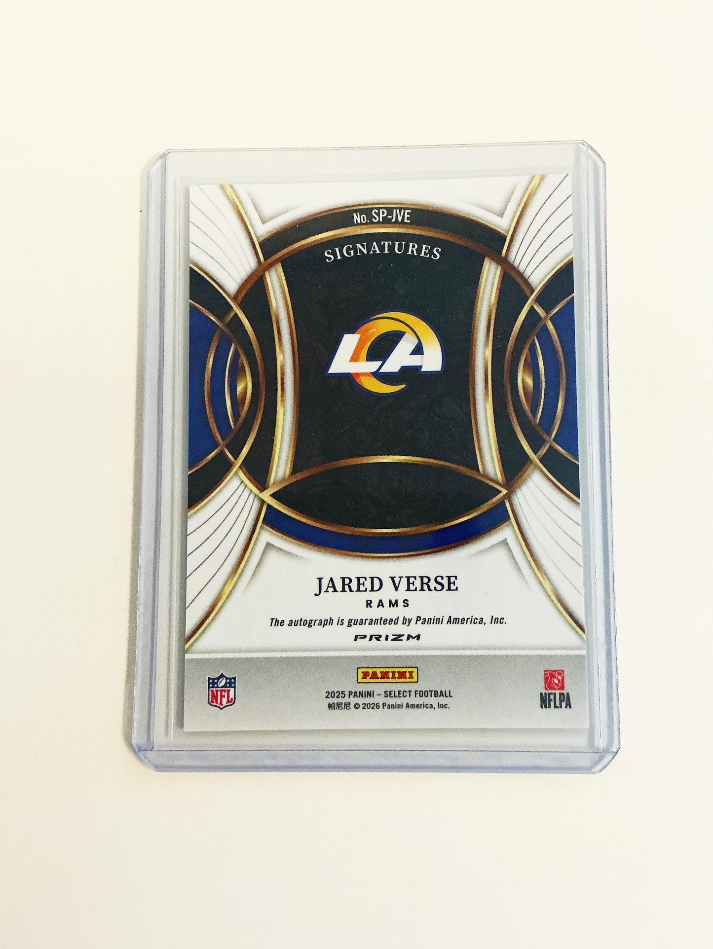 Jared Verse Select Autograph Card