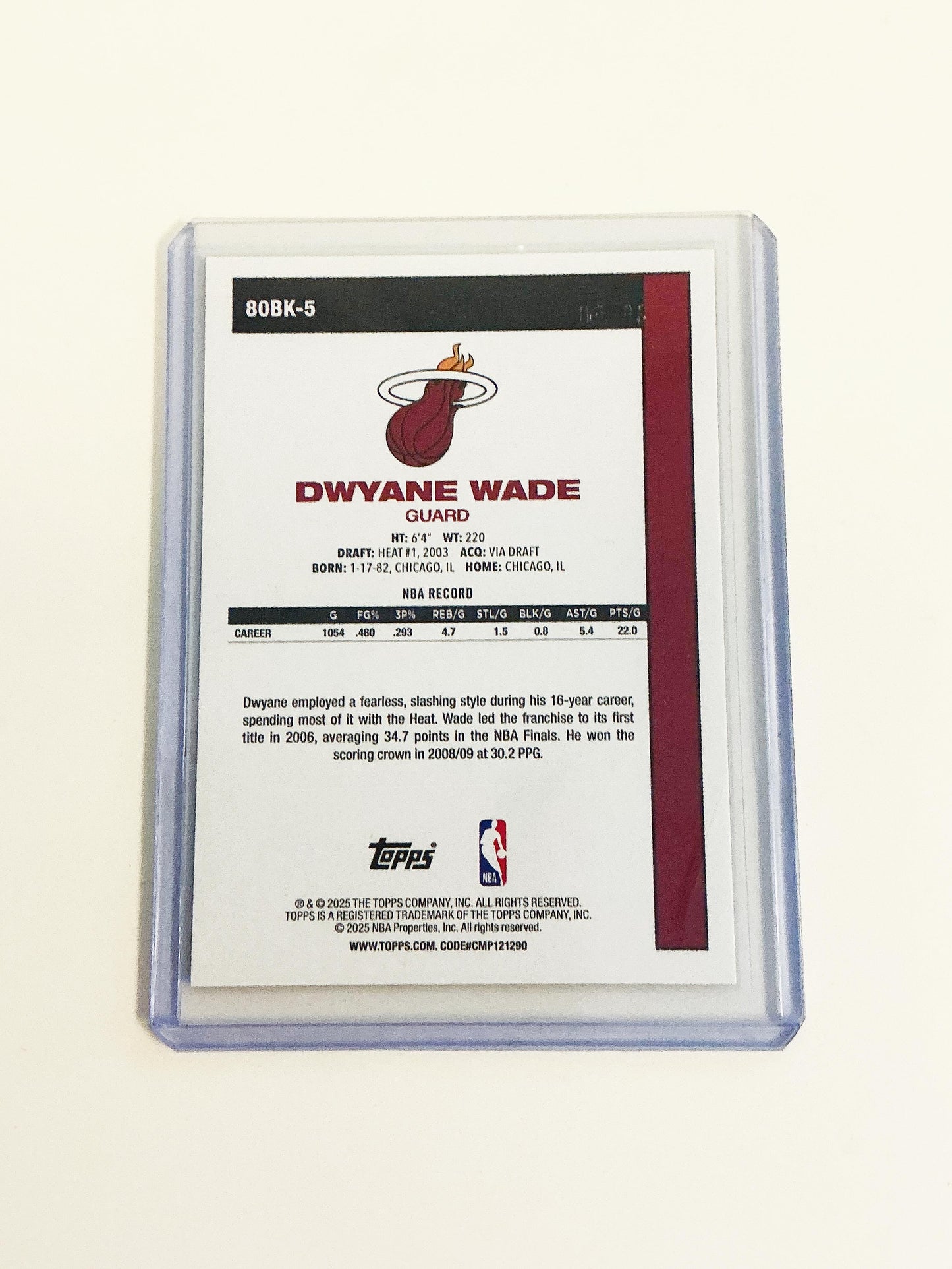 Dwyane Wade Topps 45th Anniversary Gold 40/50