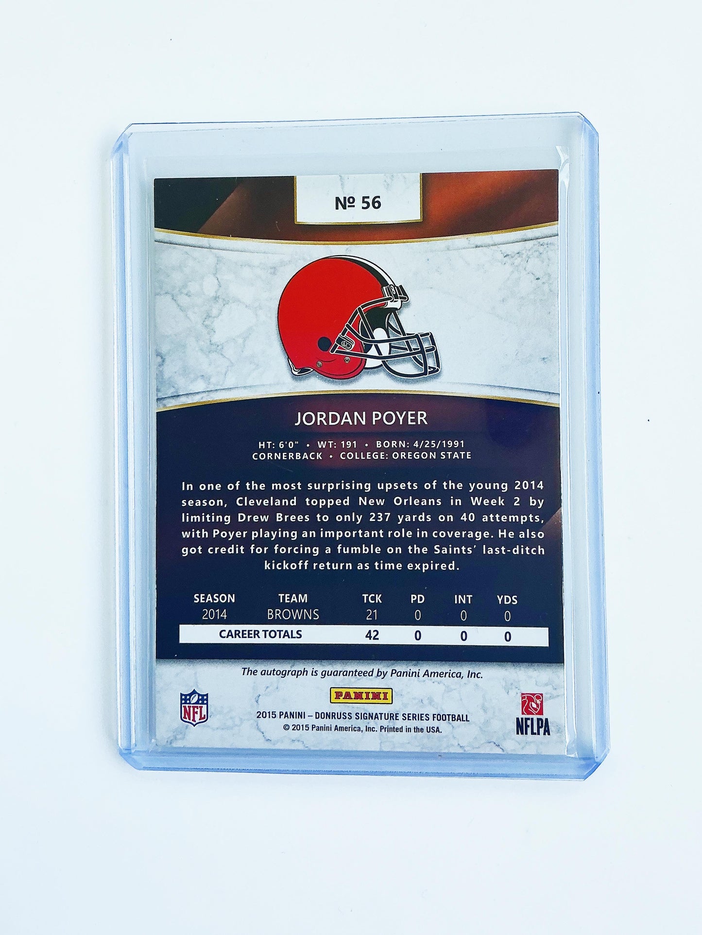 Jordan Poyer Autographed Card