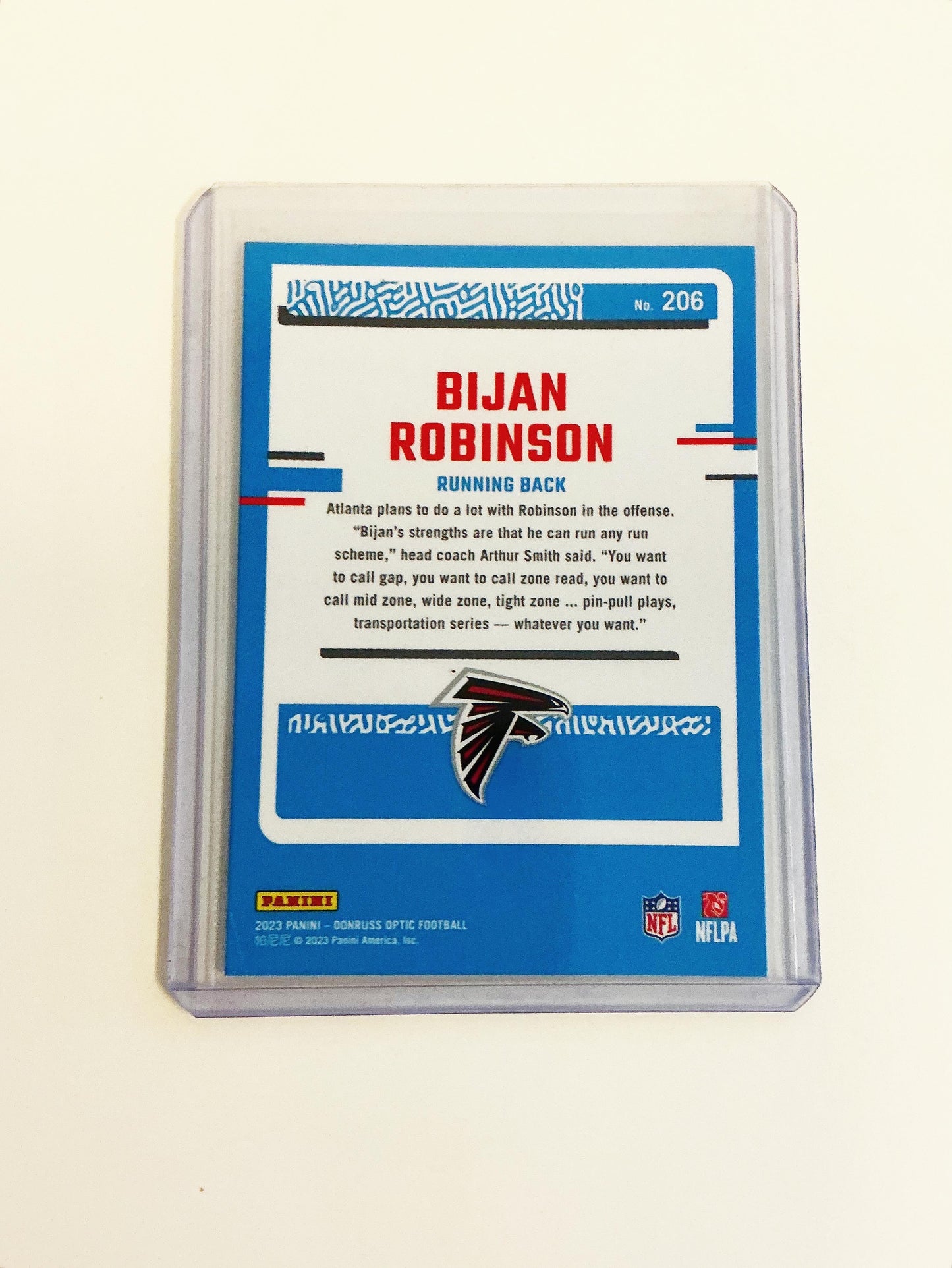 Bijan Robinson Optic Rookie card