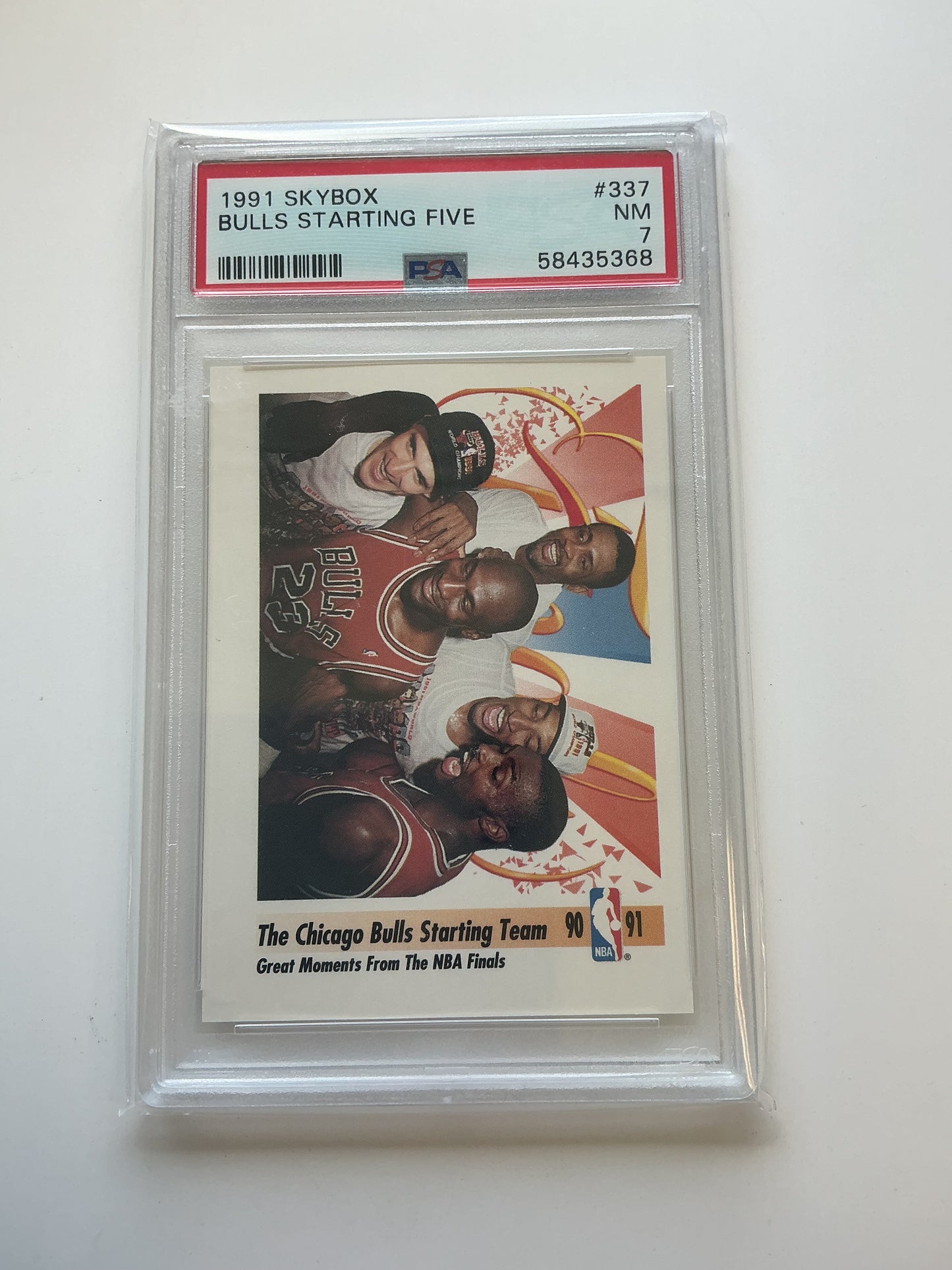 1991 Bulls Starting Five PSA graded mint 7