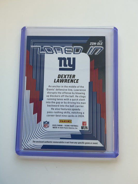 Dexter Lawerence Jersey card