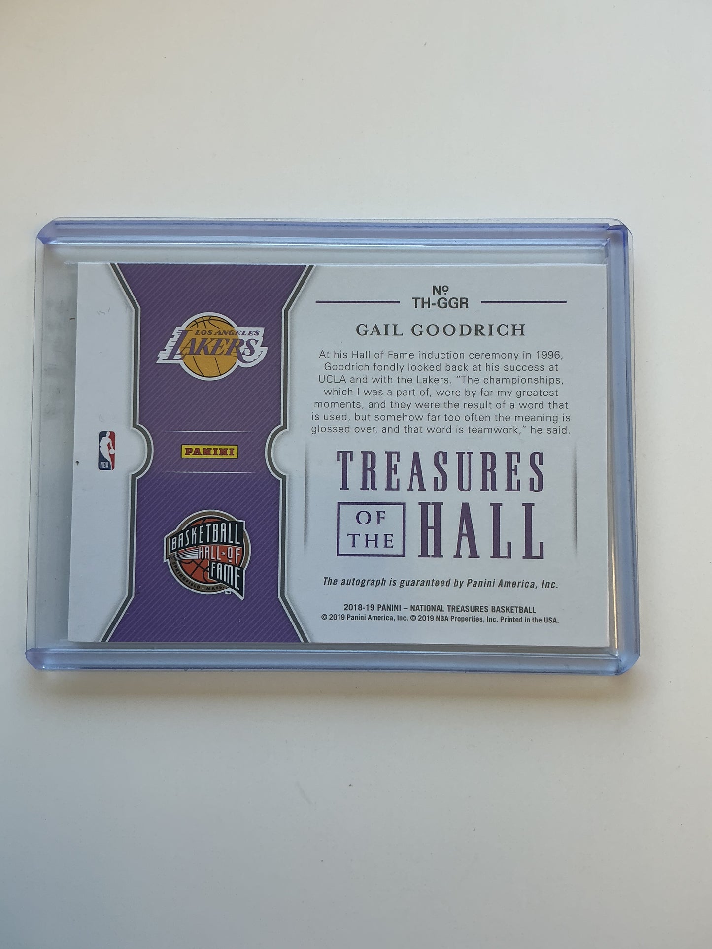 Gail Goodrich Autograph card 80/99