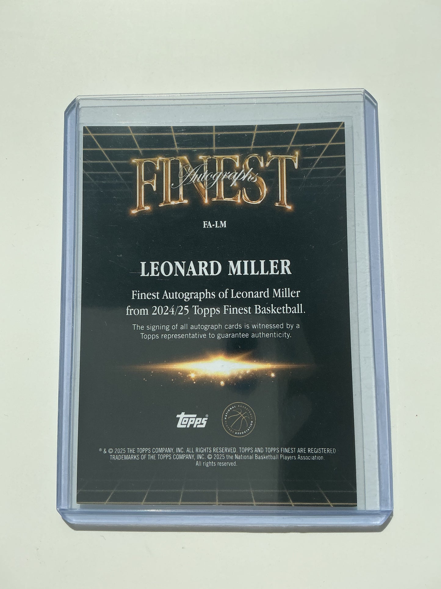 Leonard Miller Autograph card 43/99