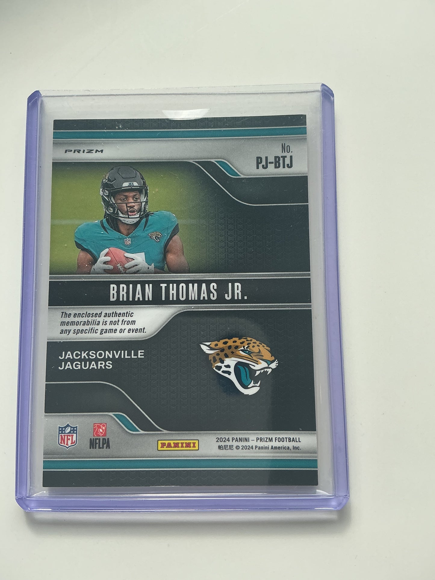 Brian Thomas Jr RC Jersey Card