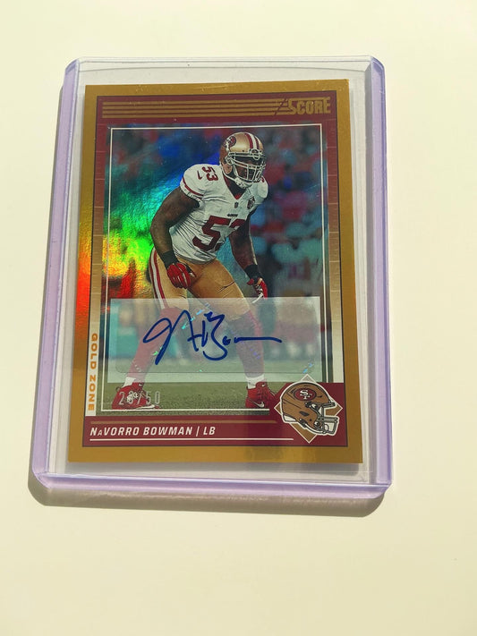 Navarro Bowman 23/50 Autograph card