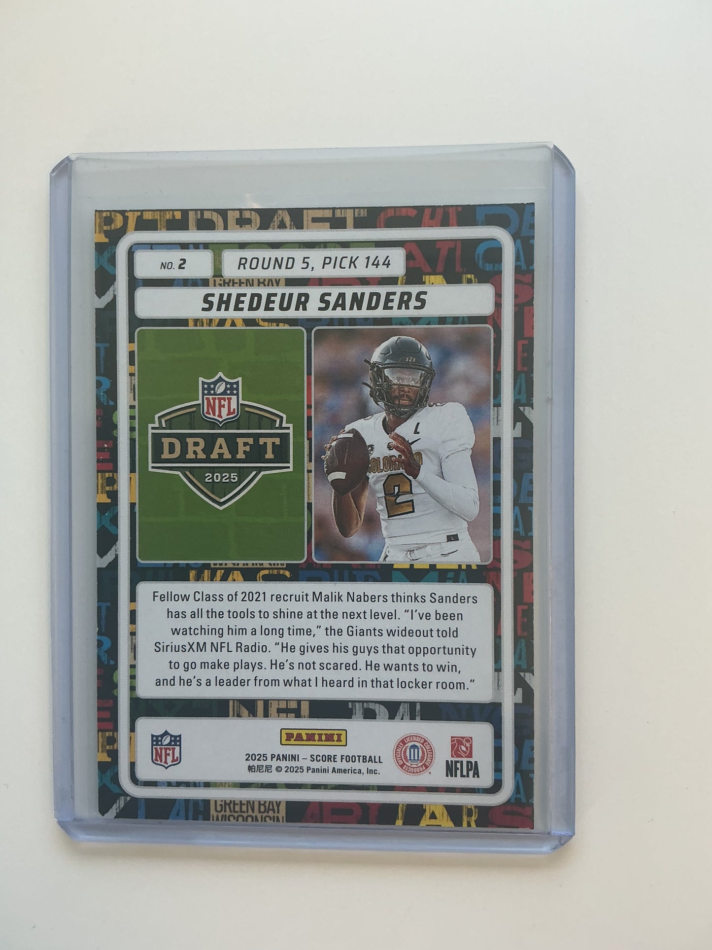 Shedeur Sanders Rookie card