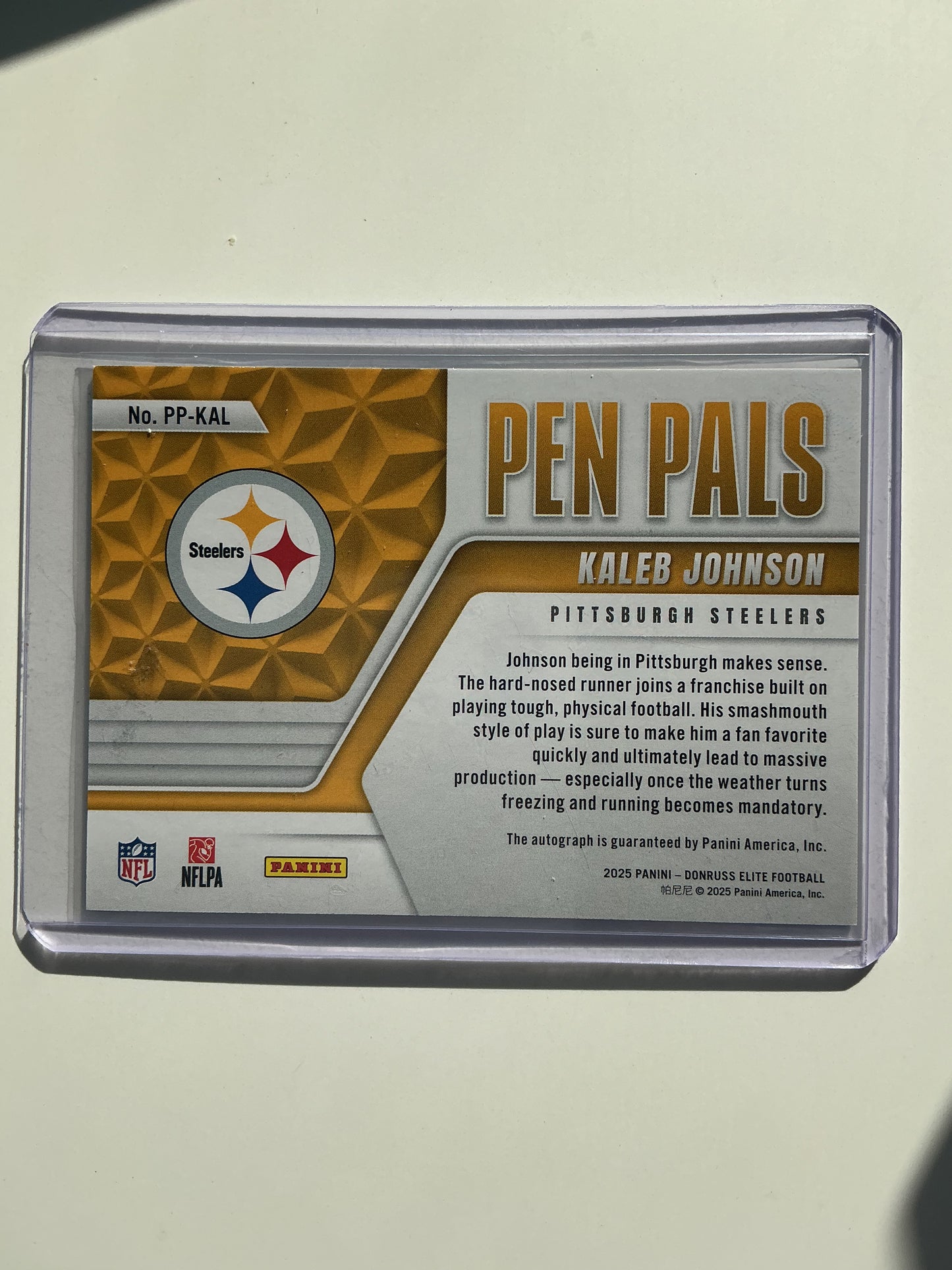 Kaleb Johnson Autographed Rookie card