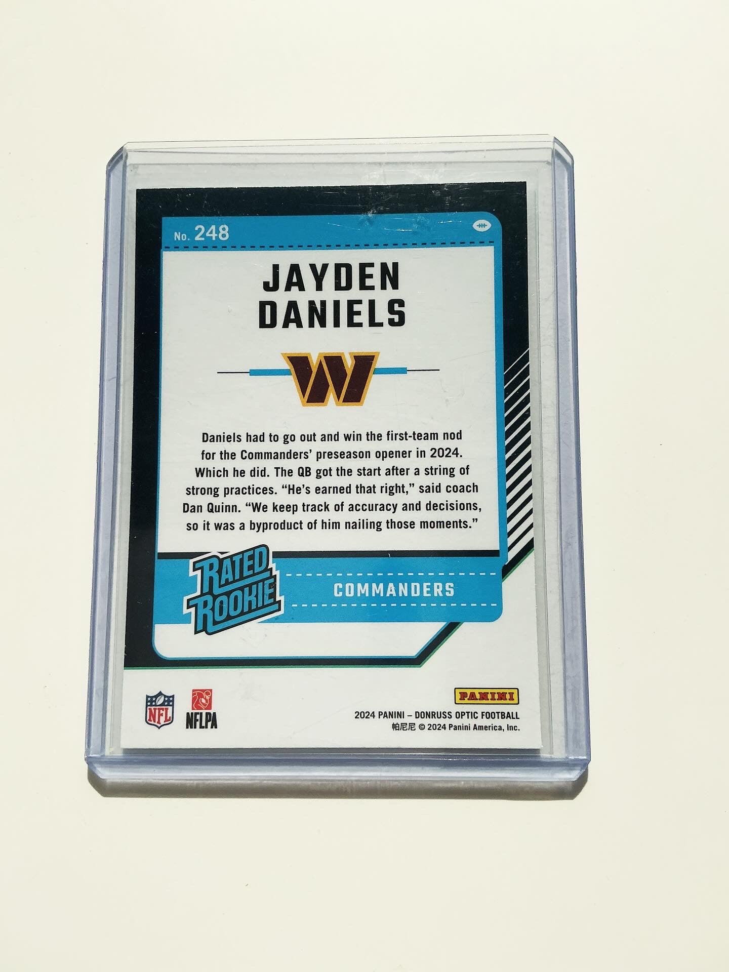 Jayden Daniels optic rookie card