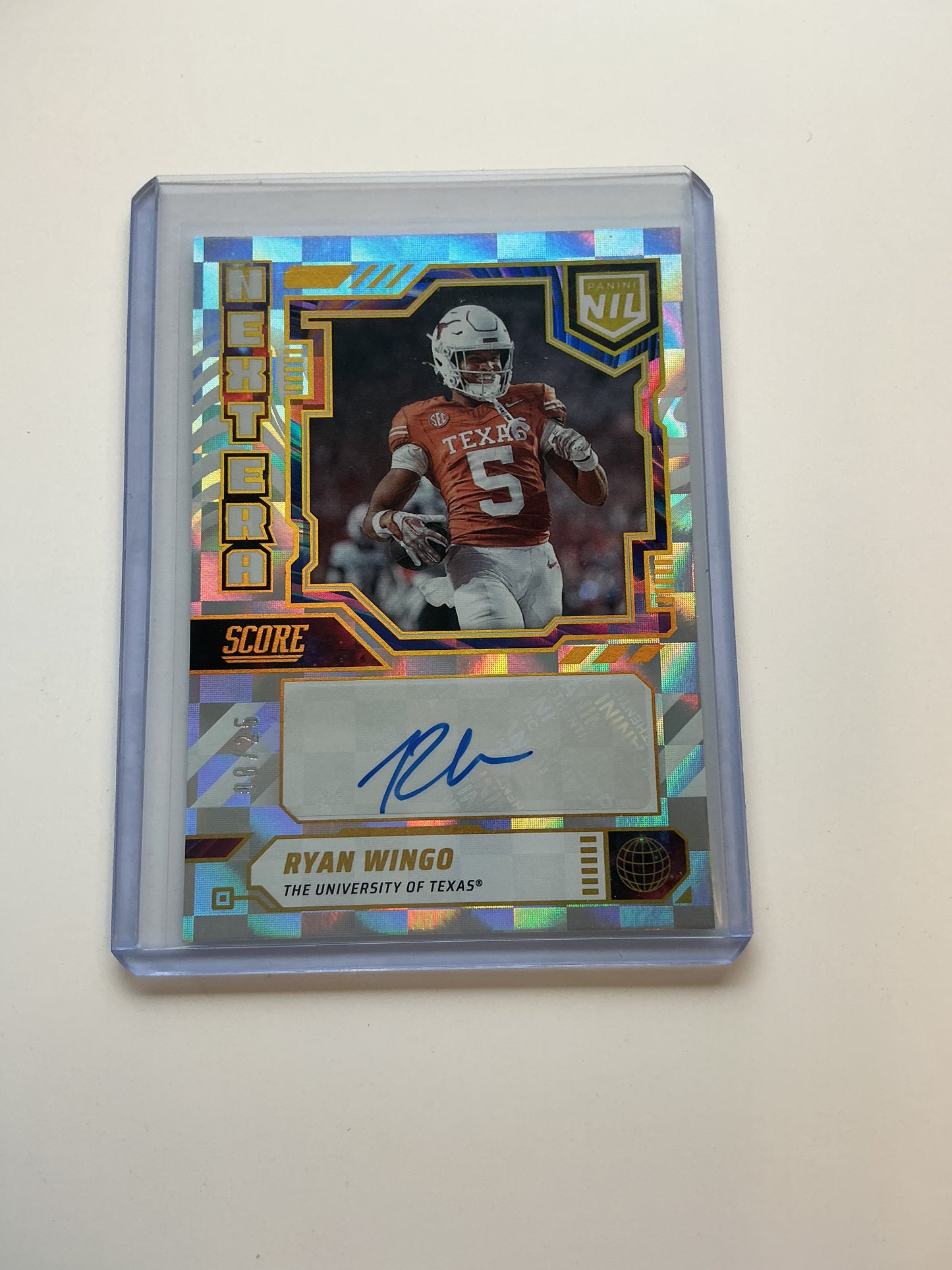 Ryan Wingo Autographed card 08/25