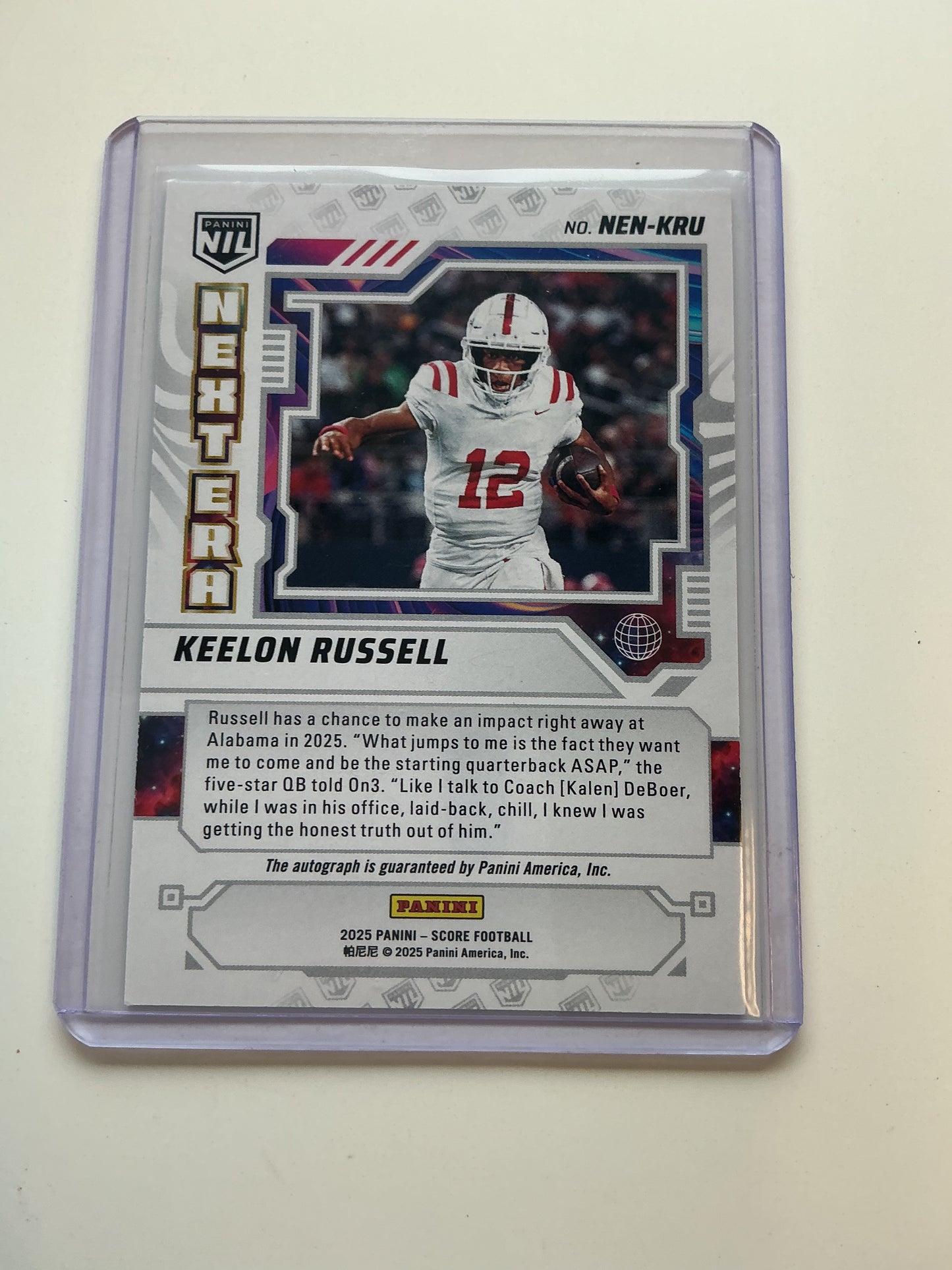 Keelon Russell Autographed card