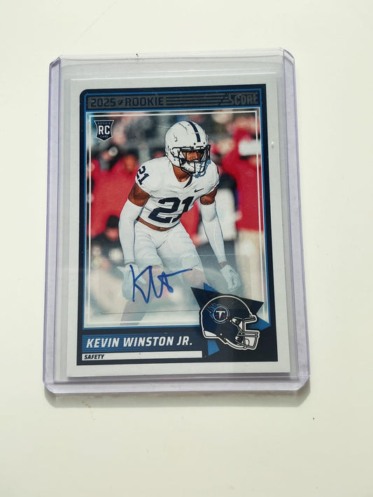 Kevin Winston Jr. Autographed Rookie card