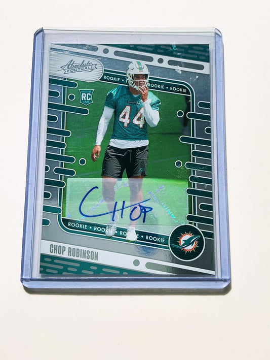 Chop Robinson Autographed Rookie card