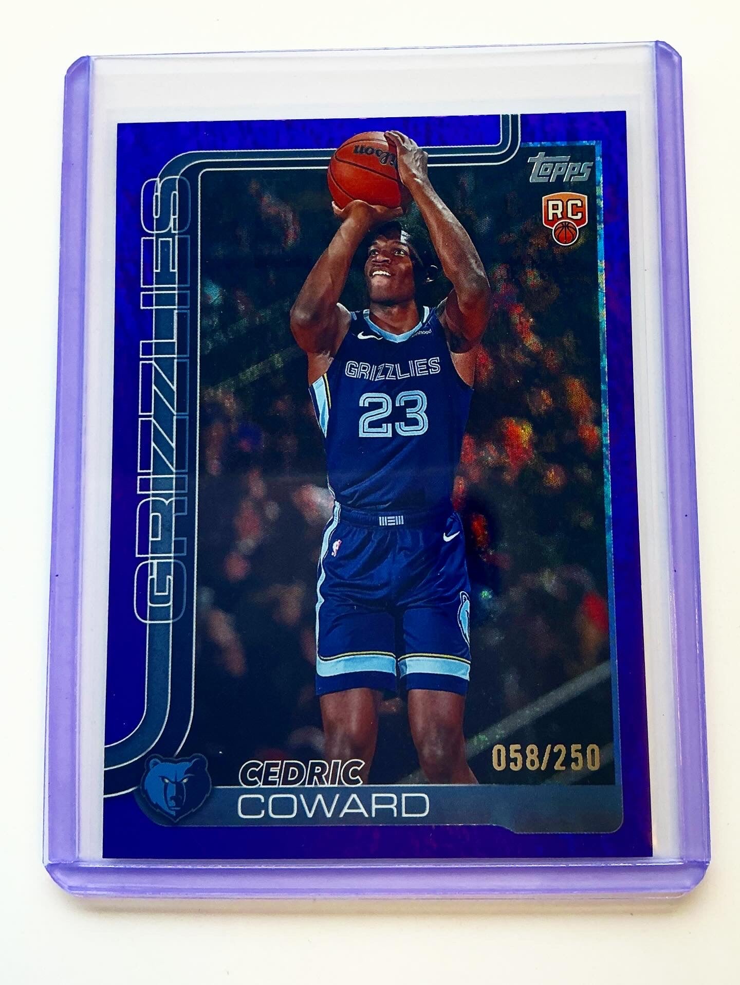 Cedric Coward 58/250 Rookie card