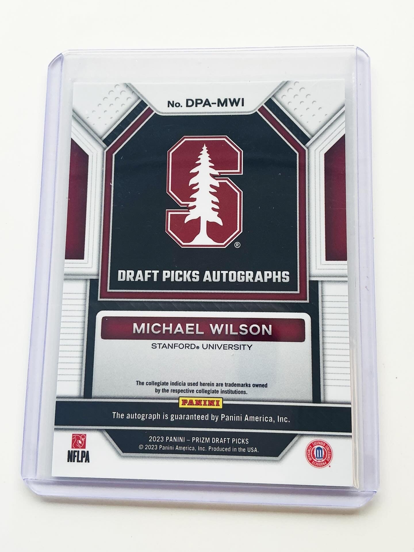 Michael Wilson Autographed Draft Prizm