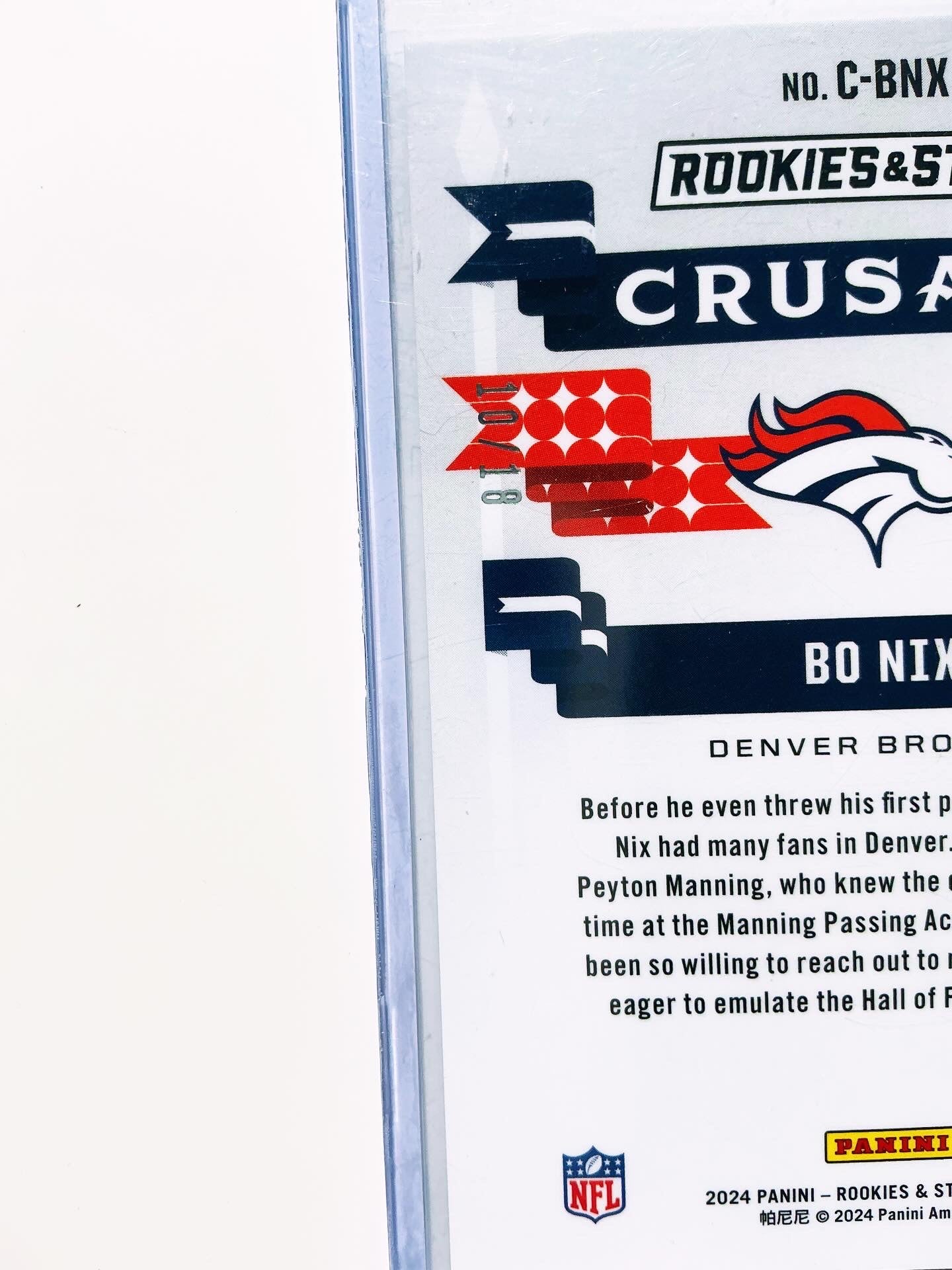 Bo Nix Rookie Crusade Cracked Ice 10/18