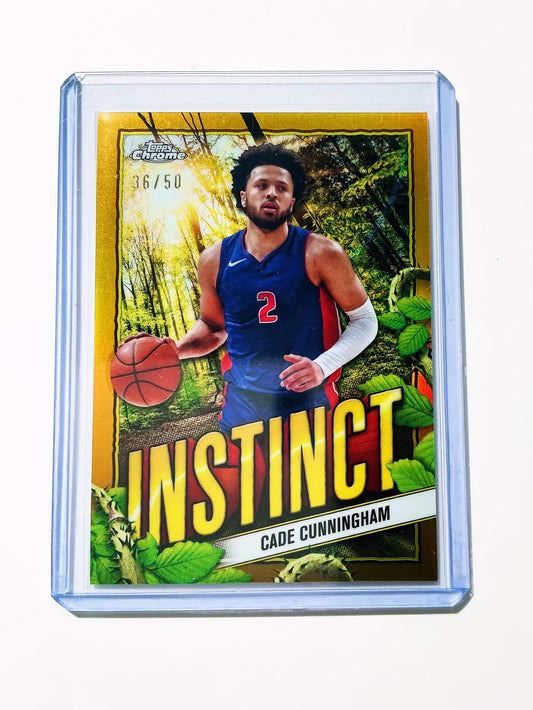 Cade Cunningham Topps Chrome Gold Refractor 36/50