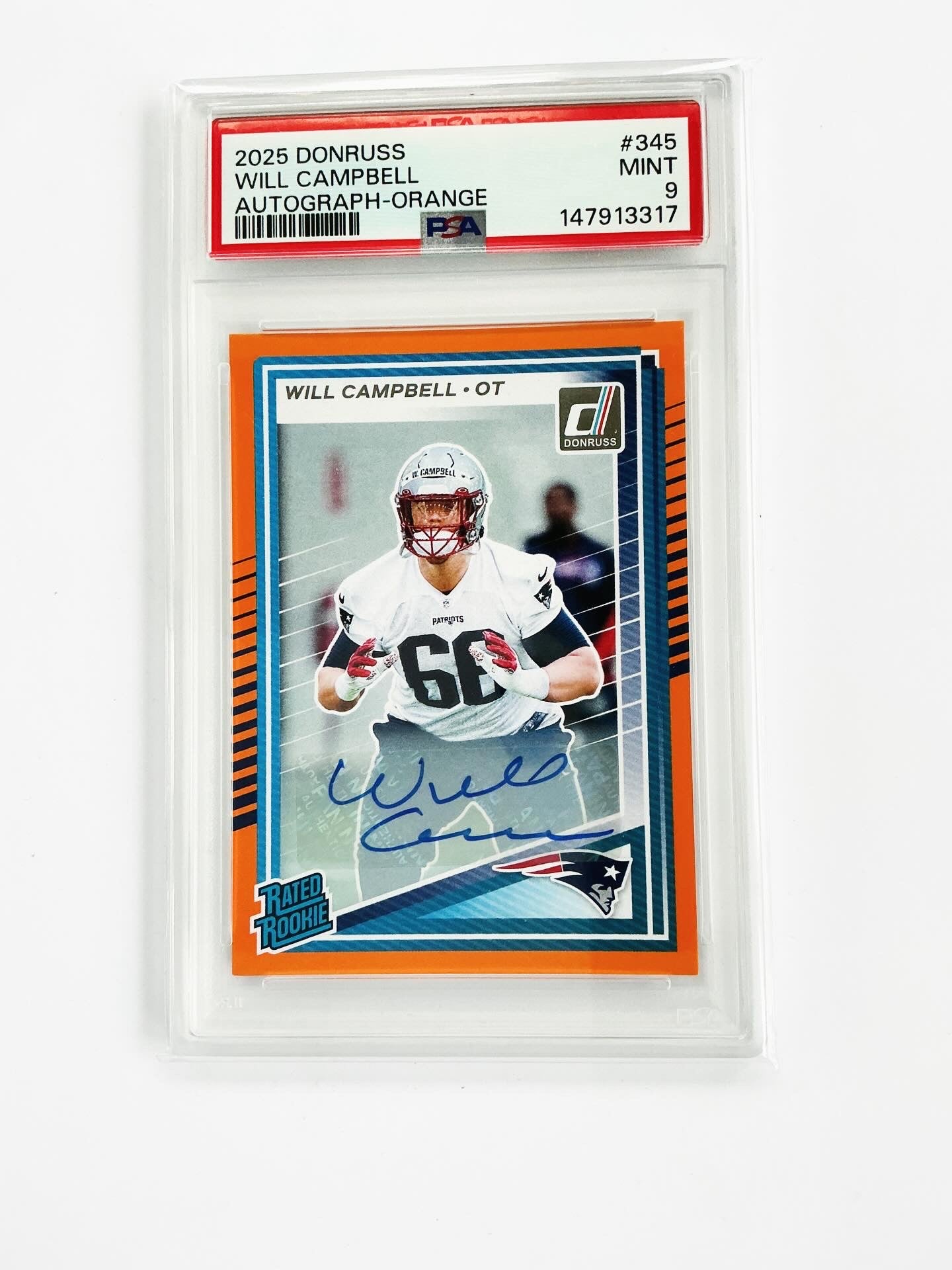 Will Campbell PSA MNT 9 Autograph