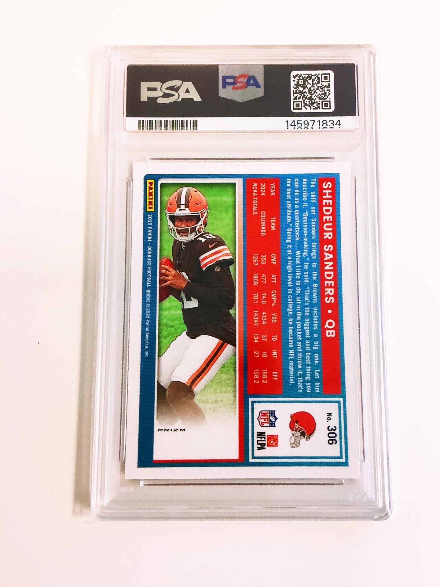Shedeur Sanders PSA Nm-MT 9