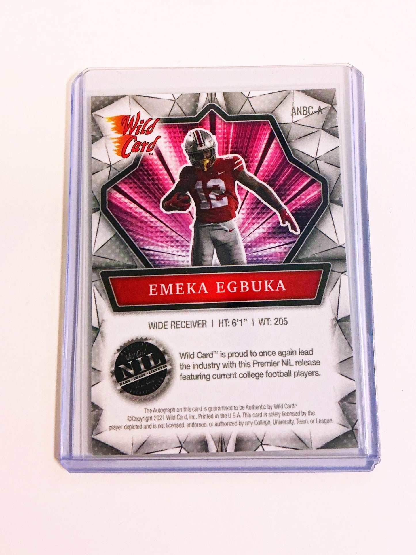 Emeka Egbuka 2021 NIL Wild Card Autograph