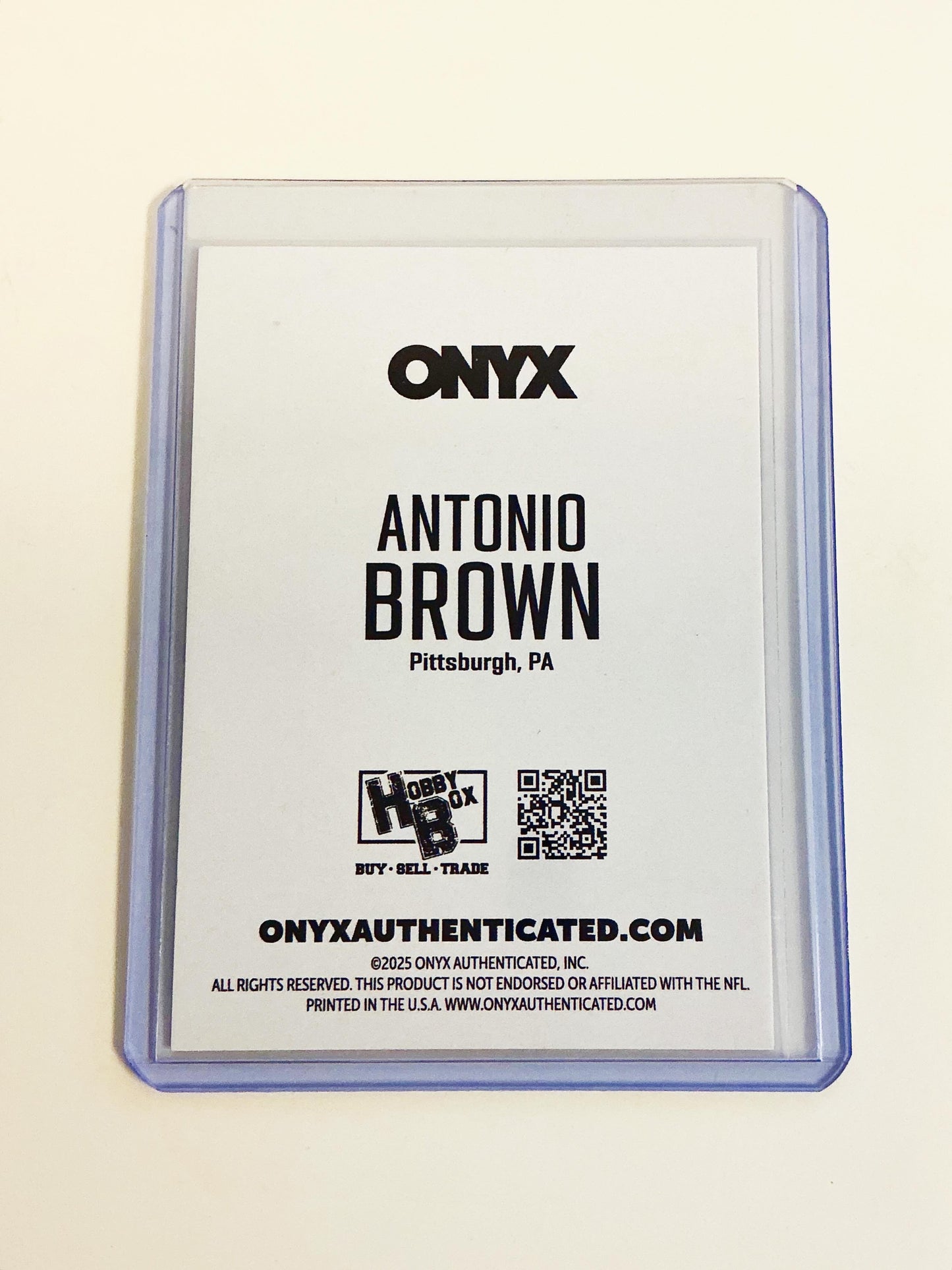 Antonio Brown Autographed Card