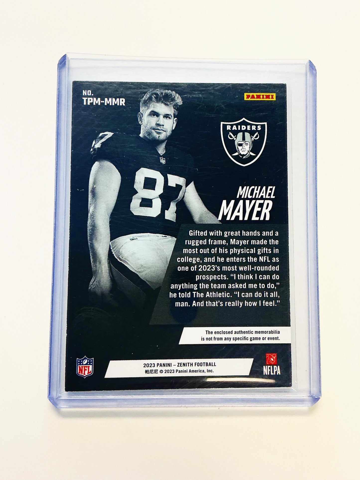 Michael Mayer Rookie Jersey card
