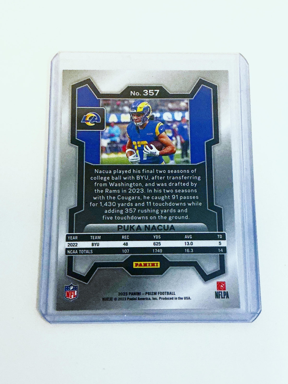 Puka Nacua Prizm Rookie Card