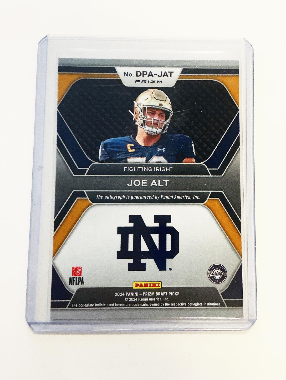 Joe Alt Draft Pick Autograph